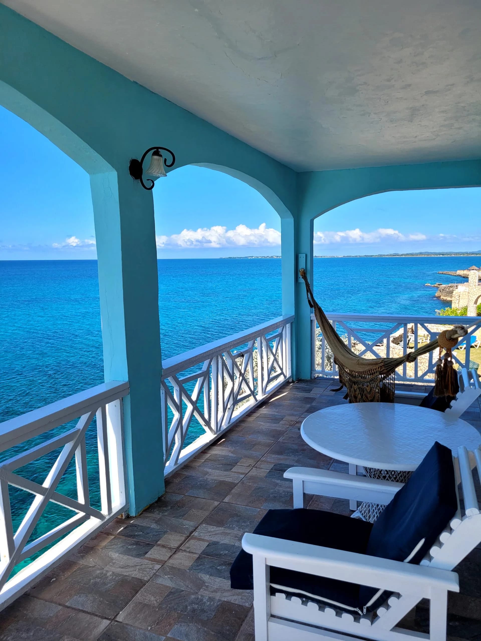 Hammock on the Original Penthouse balcony over the Caribbean Sea, Room 12